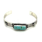 Navajo Number 8 Turquoise Stacker Cuff Sterling Hand Etched Bracelet Signed