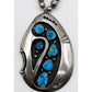 Old Pawn Navajo Kingman Turquoise Pendant Necklace Sterling Navajo Pearls Necklace