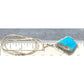 Navajo Pilot Mountain Turquoise Pendant Sterling Silver Necklace Arkie Nelson