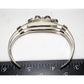 Navajo Kingman Turquoise Cluster Cuff Bracelet Sterling Silver 7" Wrist