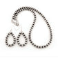 Navajo 6mm Pearls Necklace & Earrings Set Sterling Silver Beads N. Garcia