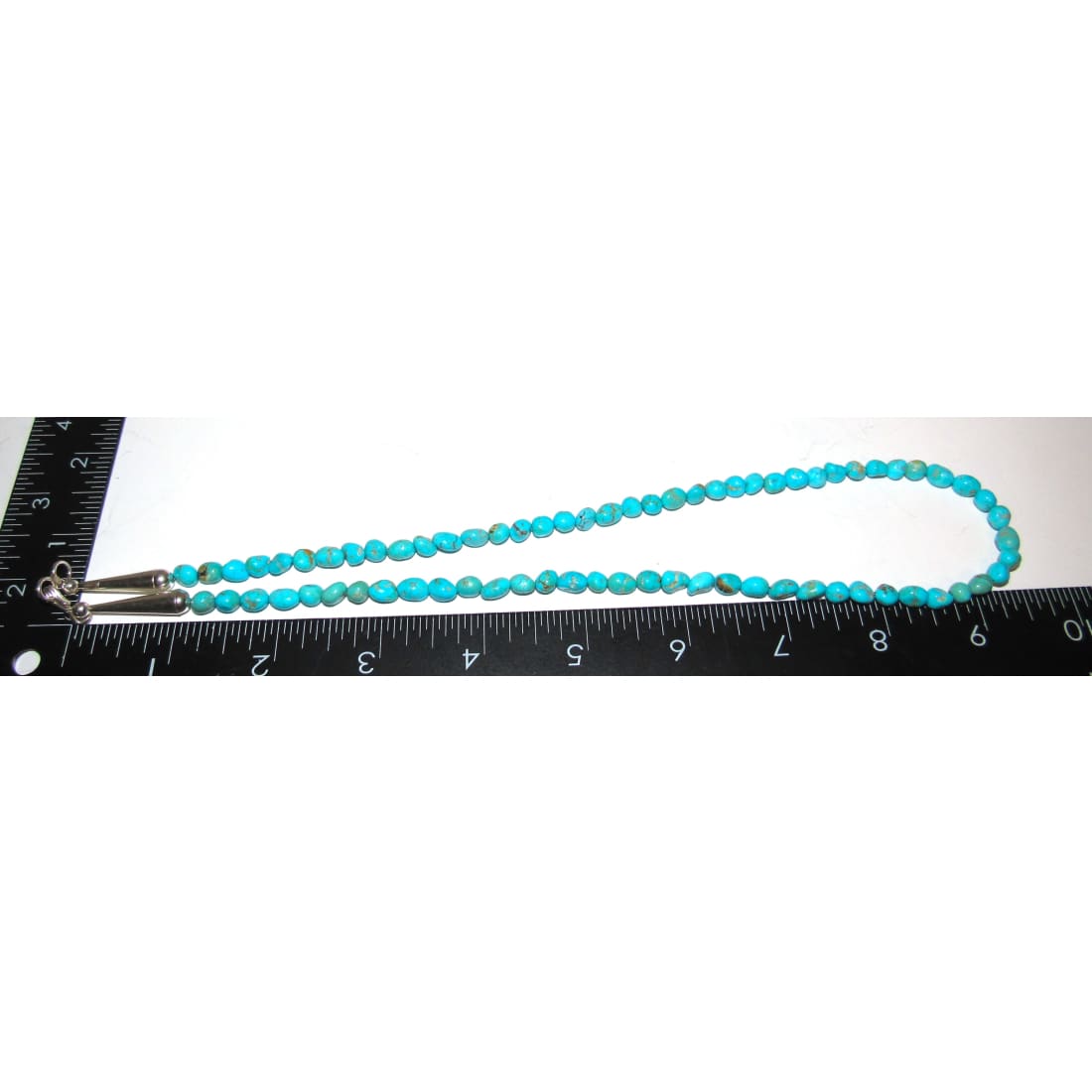 Navajo Blue Royston Turquoise Heishi Bead Necklace
