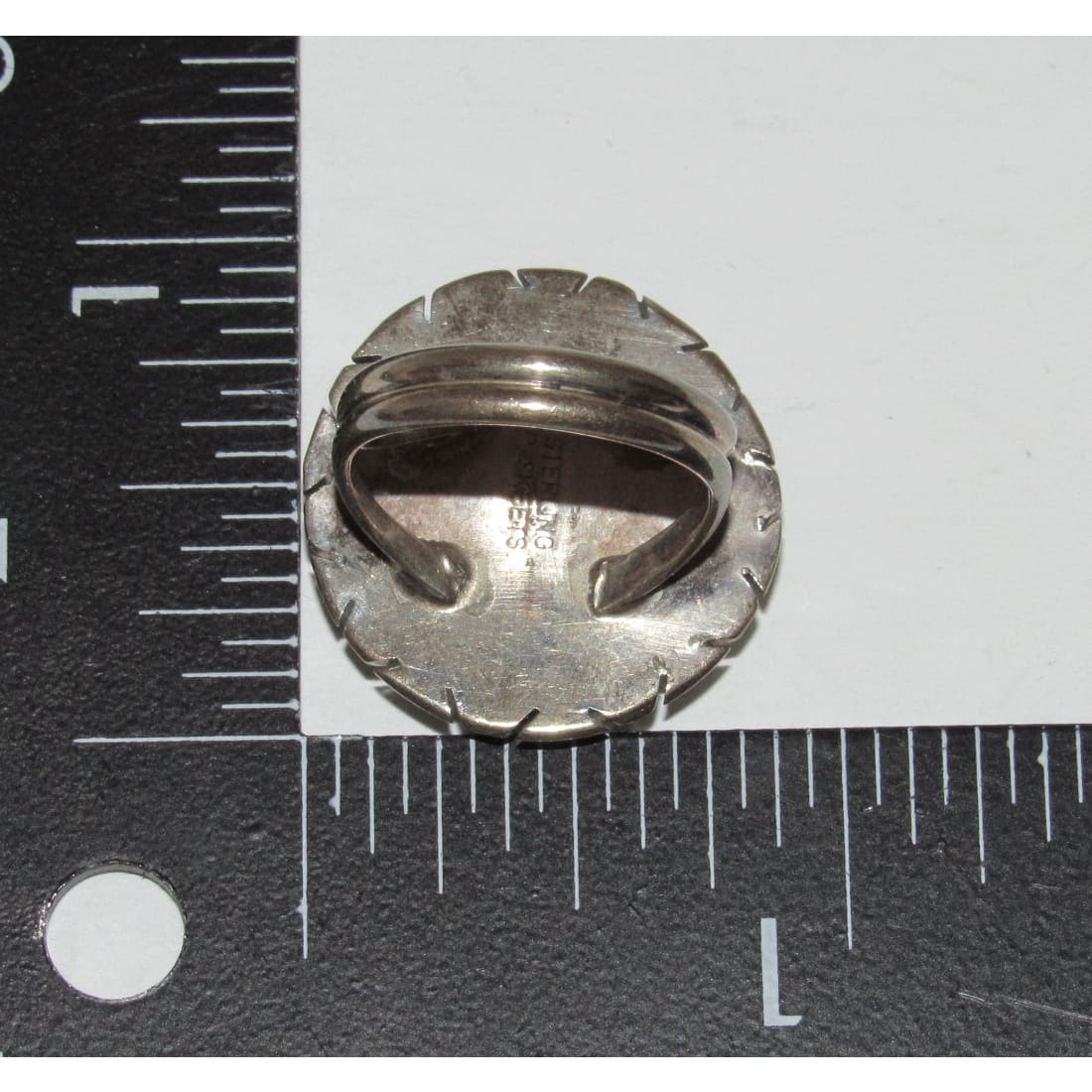 Navajo Kingman Turquoise Ring Sz. 7 P. Skeets Sterling Silver Native American