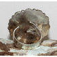 Navajo Mother of Pearl Ring Turquoise Cluster Ring Size 9 Adjustable Sterling