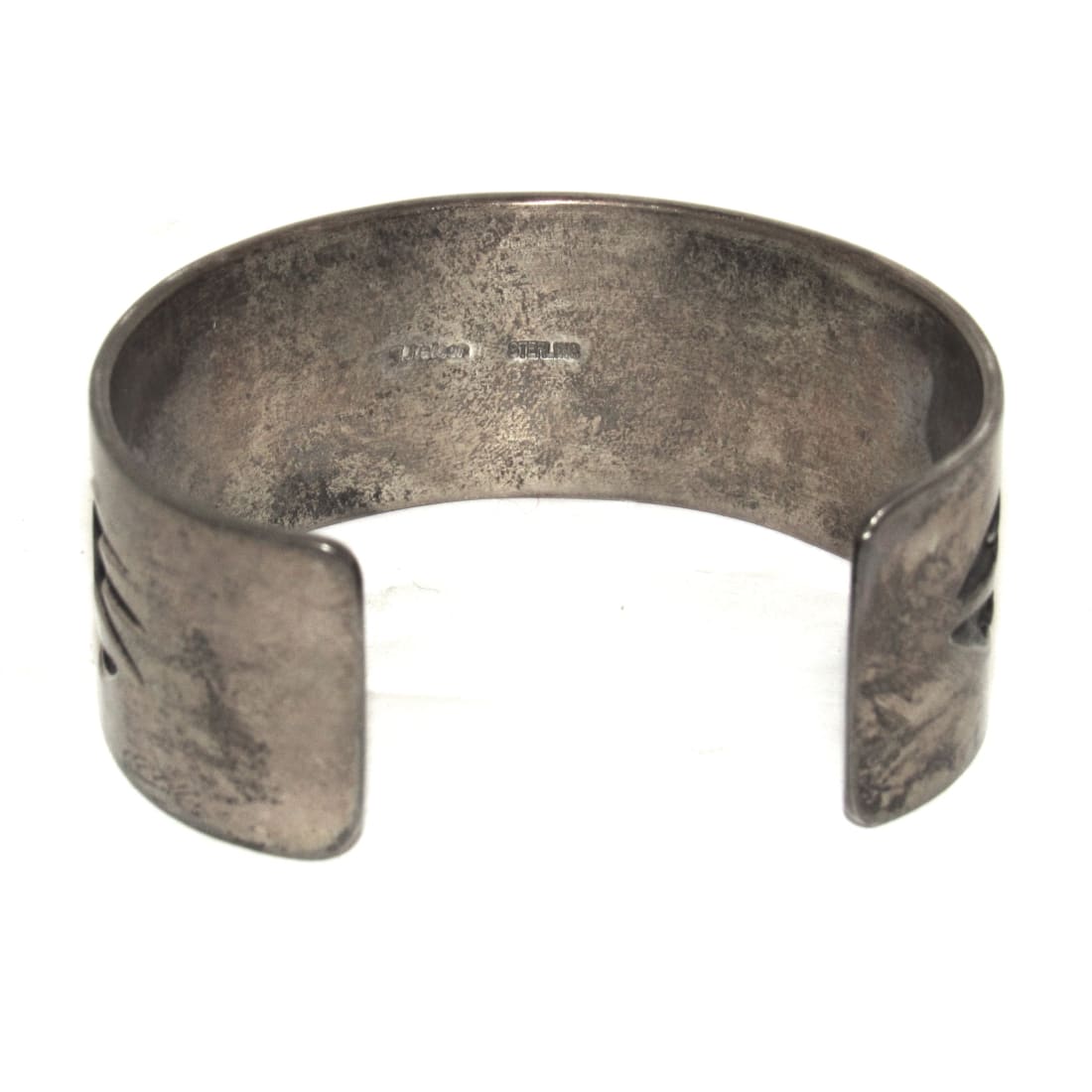 Vintage Navajo Sterling Silver Bear Paw Men Cuff Bracelet J Nelson 55g