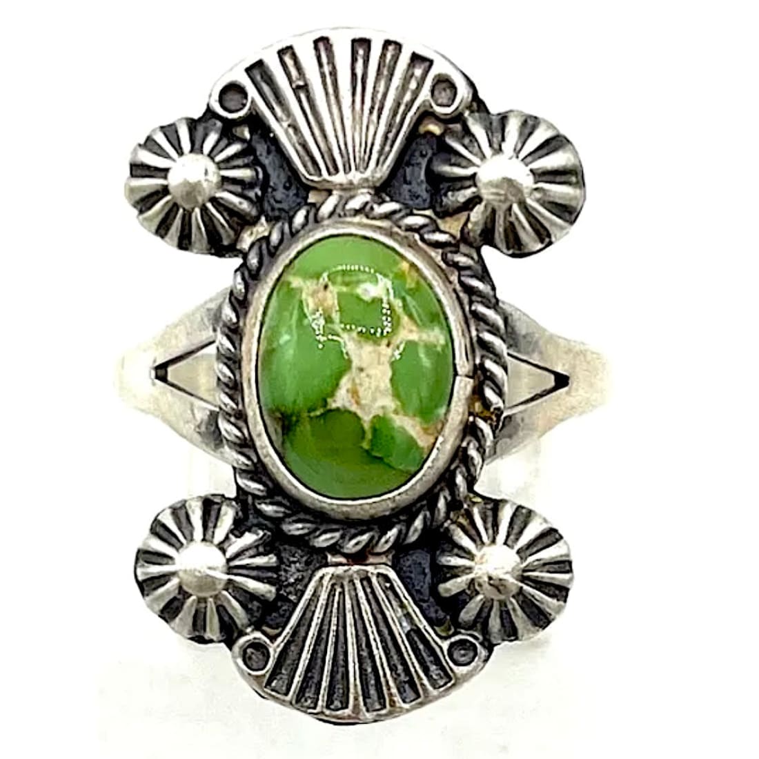 Navajo Royston Turquoise Ring Size 8 Sterling Silver