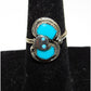 Zuni Snake Ring Size 7.5 Effie Calavaza Sleeping Beauty Turquoise Sterling Silver