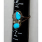 Old Pawn Navajo Turquoise Blossom Ring Size 6 Sterling Silver