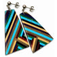 Vintage Santo Domingo Kewa Multi-Stone Inlay Earrings - Crespin Family