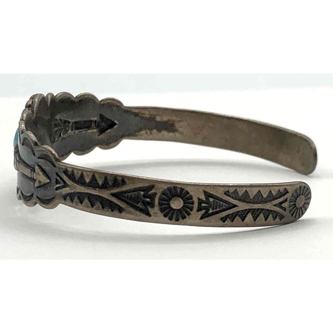 Vintage Fred Harvey Era Bracelet Navajo Sterling Turquoise Cuff