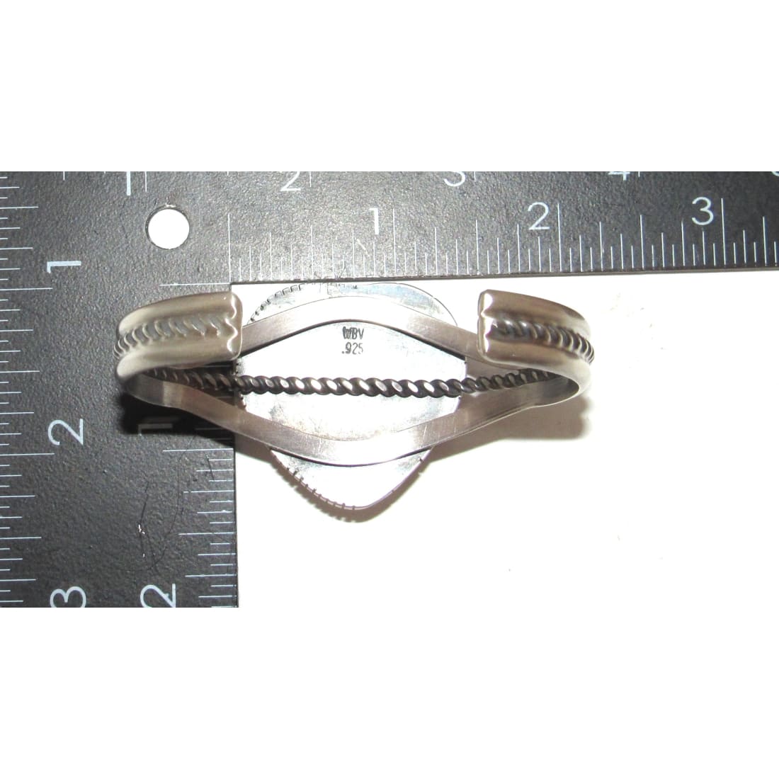 Navajo Pink Conch Heart Bracelet Sterling Silver Cuff Walter Vandiver