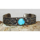 Navajo Blue Royston Stacker Cuff Bracelet Sterling Silver K Billah Signed