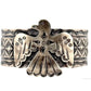 Vintage Navajo Men Thunderbird Cuff Bracelet Sterling Silver 60g