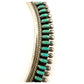 Vintage Zuni Turquoise Petit Point Collar Necklace Matching Dangle Earrings Set