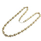 Vintage Navajo Pearls Necklace Sterling Silver Stamped Fluted Beads 26"L