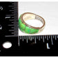Navajo Green Gaspeite Cobble Inlay Ring Sz 7 Sterling Silver E Yazzie