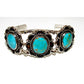 Navajo Royston Turquoise Sterling Cuff Bracelet Native American J Begay