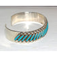 Vintage Zuni Petit Point Turquoise Cuff Bracelet Sterling Silver AV Nastacio