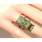Navajo Number 8 Turquoise Inlay Ring Sz 8 Sterling Silver Steve Francisco