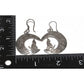 Vintage Taxco Mexican Silver Coyote & Moon Statement Dangle Earrings