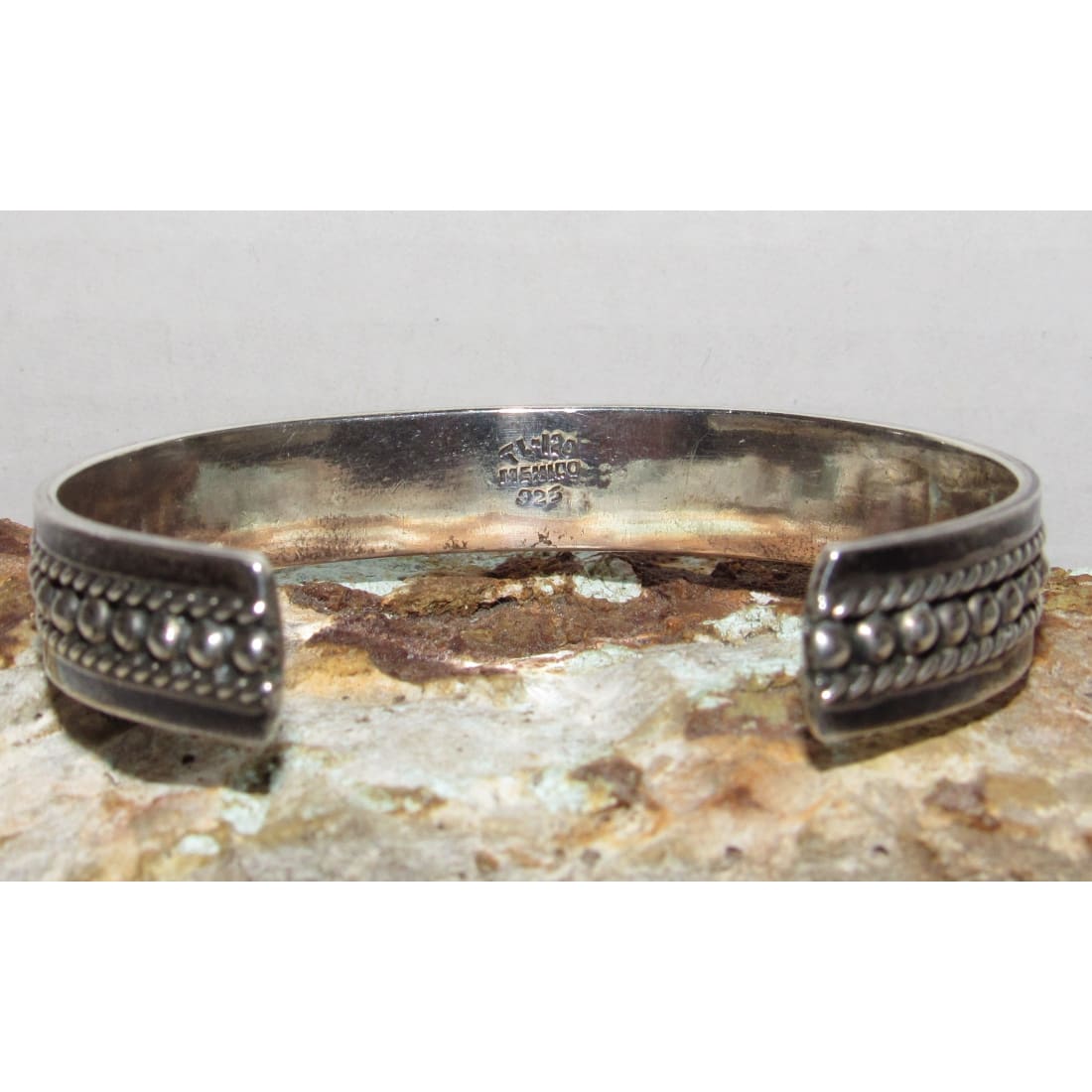 Vintage Taxco Mexican Silver Cuff Bracelet