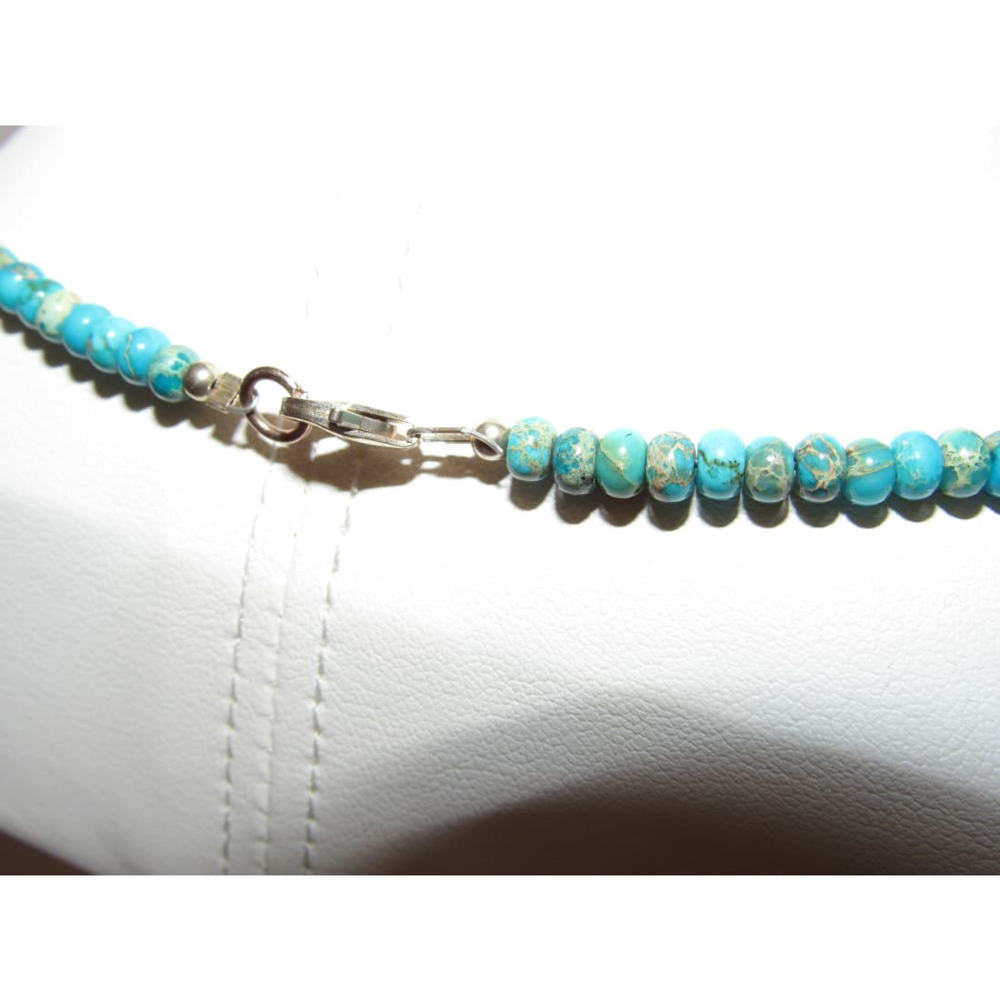 Navajo Rolled Turquoise & Navajo Pearls Heishi Choker Necklace Native 18L