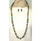 Massive Navajo Pearls Necklace & Earrings Set Sterling Silver Barrel & Saucer Beads