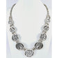 Vintage Hopi Sterling Silver Overlay Storytelling Medallion Necklace
