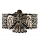 Vintage Navajo Men Thunderbird Cuff Bracelet Sterling Silver 60g