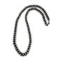 8mm Navajo Pearls Necklace Sterling Silver Saucer Beads Choker Necklace 20"L