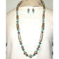 Massive Navajo Pearls Necklace & Earrings Set Sterling Silver Barrel & Saucer Beads