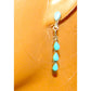 Zuni Petit Point Turquoise Dangle Earrings Sterling Silver Native American