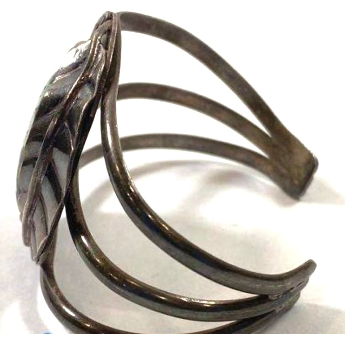 Old Pawn Navajo Cripple Creek Turquoise Bracelet Sterling Silver