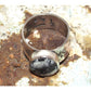 Navajo White Buffalo Ring Sz 8 Sterling Silver Signed