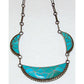 Old Pawn Zuni Turquoise Inlay Necklace Sterling Silver Orlinda Natewa