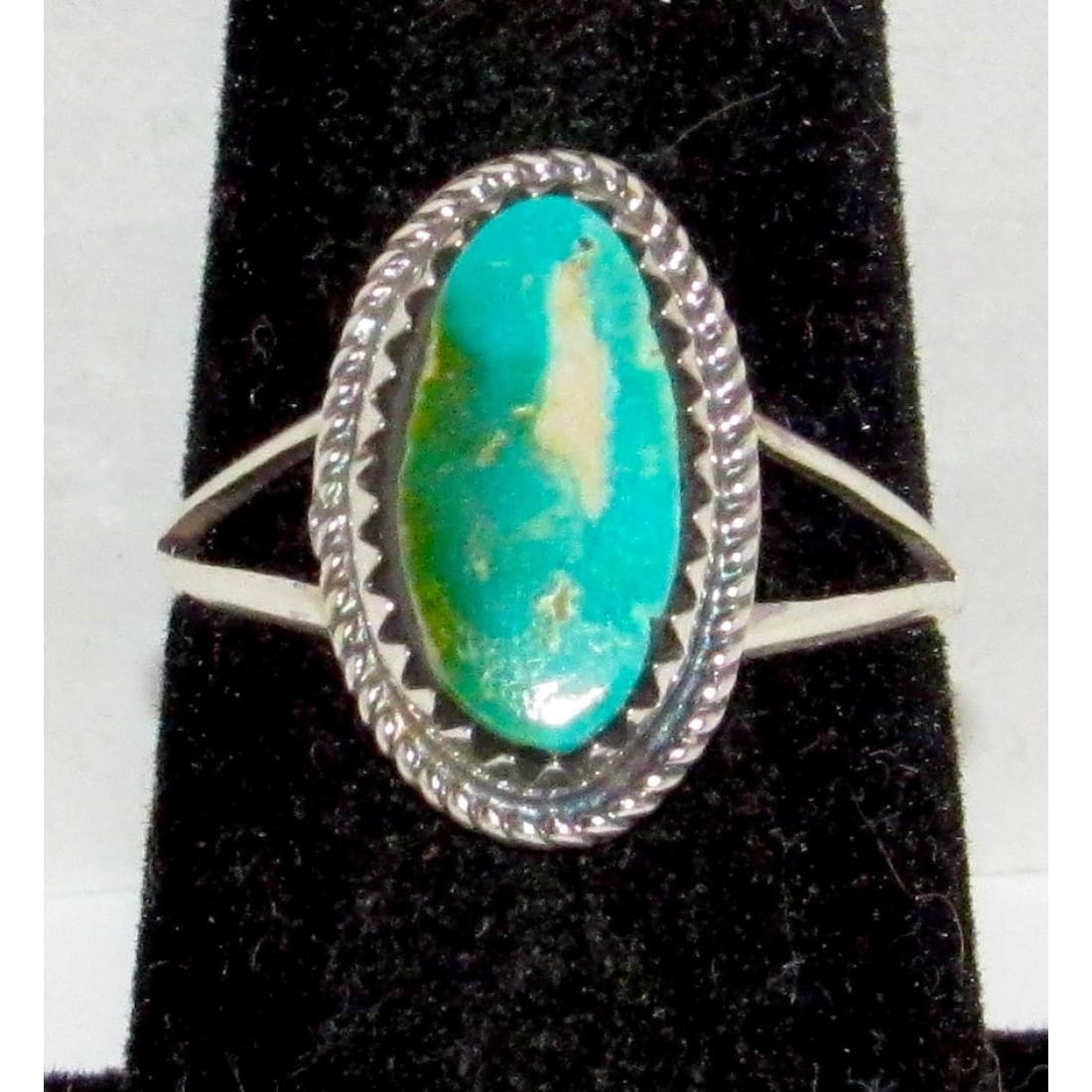 Small Navajo Royston Turquoise Ring Sz 7 Sterling Silver A. Johnson
