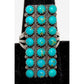 Zuni Snake Eye Turquoise Cluster Ring Size 8.5 Sterling Silver K. Lonjose