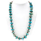 Old Pawn Navajo Pearls Necklace Saucer Beads Sterling Turquoise Nugget Heishi
