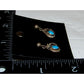 Vintage Navajo Dainty Turquoise Dangle Earrings Sterling Silver Native American
