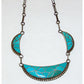 Old Pawn Zuni Turquoise Inlay Necklace Sterling Silver Orlinda Natewa
