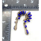 Vintage Zuni Earrings Petit Point Lapis Dangles Sterling Silver Billie & Lou Laweka