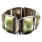 Vintage Pre-Eagle Taxco Mexico Sterling Silver Mexican Jade Panel Bracelet