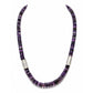 Vintage Navajo Amethyst Bead Heishi Necklace Sterling Silver