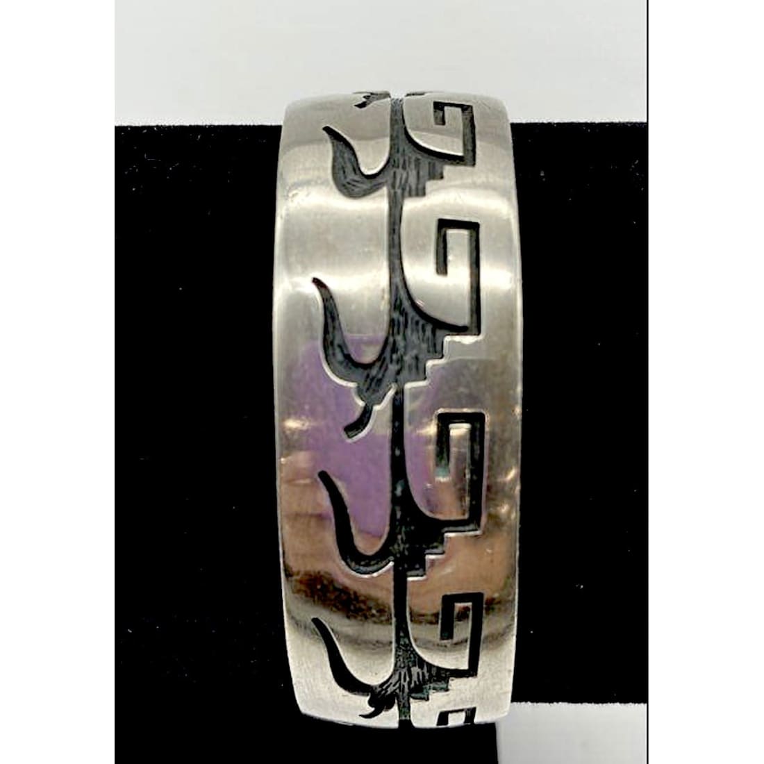 Vintage Hopi Manuel Hoyungowa Sterling Silver Cuff Bracelet 40g Native American