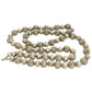 Vintage Navajo Pearls Necklace Sterling Silver Stamped Fluted Beads 26"L