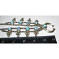 Navajo Golden Hills Turquoise Sterling Squash Blossom Necklace & Earrings Set