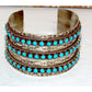 Zuni Sleeping Beauty Mine Snake Eye Turquoise Cuff Bracelet Sterling Signed
