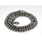 6mm Navajo Pearls Necklace Sterling Silver Saucer Beads Choker Necklace 16"L