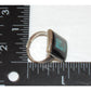Zuni Royston Turquoise Jet Ring by Harlan Coonsis Sz 7.5 Native American Signed