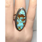 Navajo Number 8 Turquoise Inlay Ring Sz 7.5 Sterling Silver Steve Francisco
